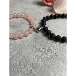 Bracelet Couple Quartz Rose...