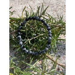 Bracelet Obsidienne neige 6mm