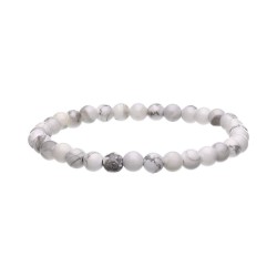 Bracelet howlite blanc...