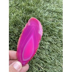 Tranche Agate teintée rose-...