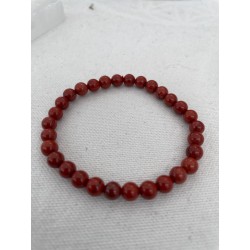 Bracelet Jaspe rouge 6 mm