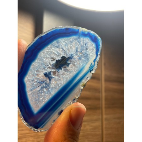 Tranche agate bleu teintée