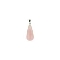 Pendentif quartz rose goutte