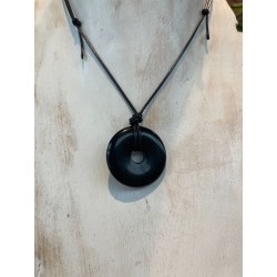 Pendentif obsidienne Donut