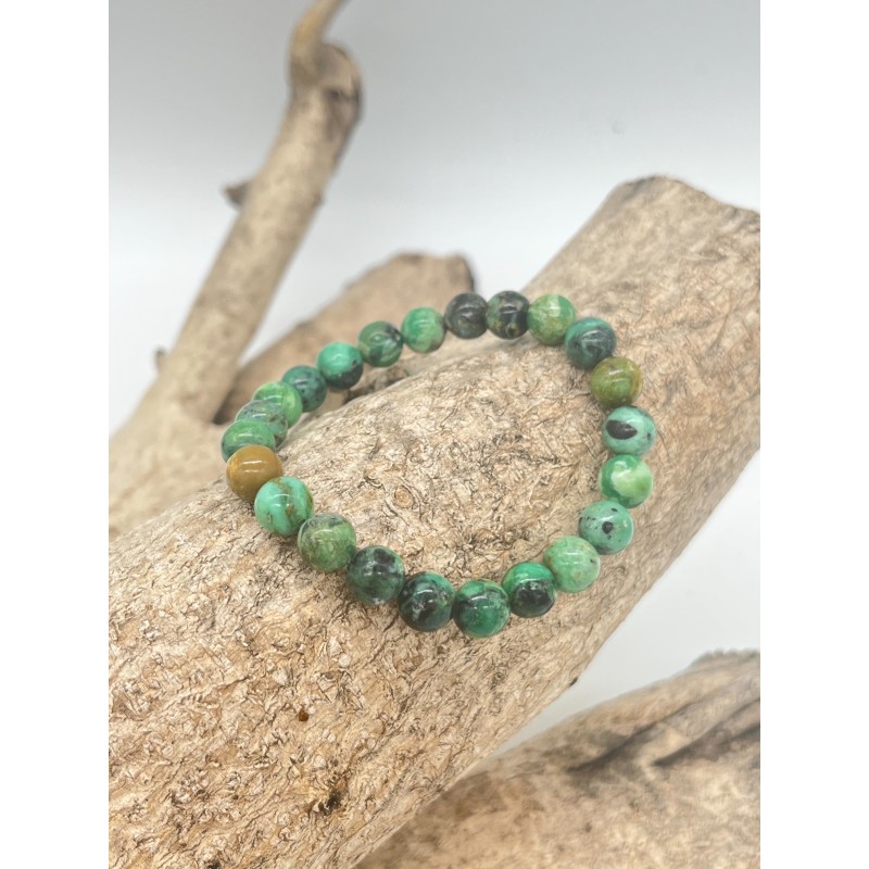 bracelet en variscite, perles en pierres naturelles