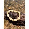 bracelet en calcite orange, perles 8mm