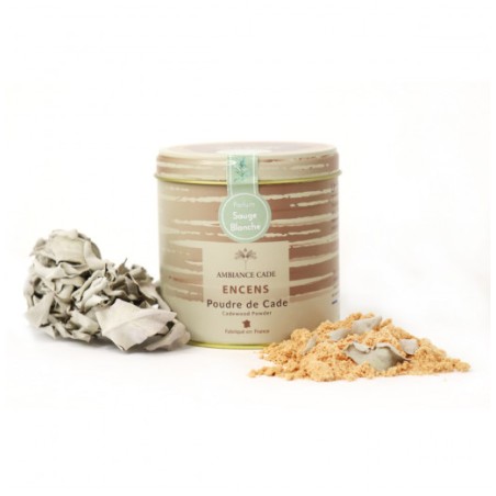 Poudre de Cade – Parfum Sauge Blanche (Encens Naturel)