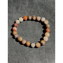 Bracelet Agate fossile 8mm-...