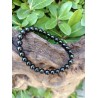 bracelet en spinelle noire de 6mm, protection et énergie