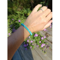 Bracelet Howlite bleu 6mm-...