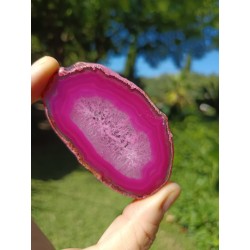 Tranche Agate teintée rose-...