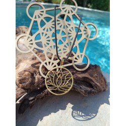 Pendentif Lotus en acier...