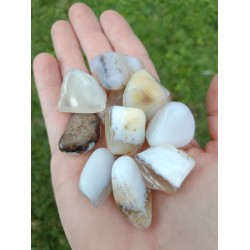 Opale grise pierre roulée –...