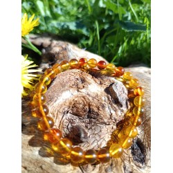 Bracelet Ambre foncé 6 mm –...
