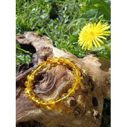 Bracelet Ambre clair 8 mm –...