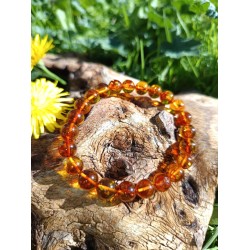 Bracelet Ambre foncée 8 mm...