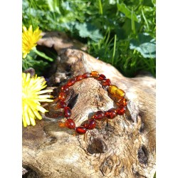 Bracelet bébé ambre Cognac