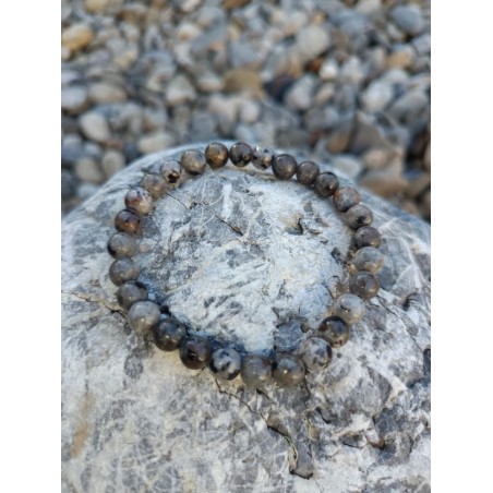 Bracelet Yooperlite Naturelle 6mm - Pierre Fluorescente Rose UV