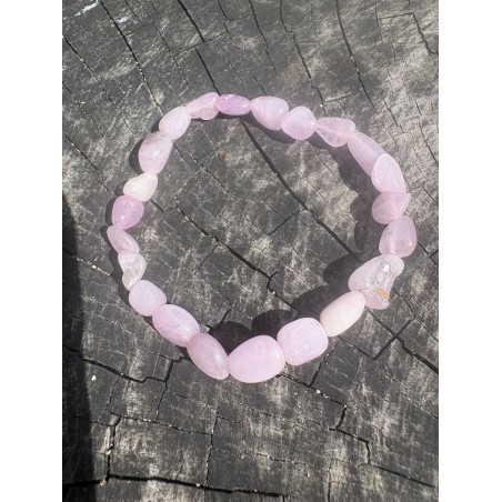 bracelet en pierres roulées de Kunzite