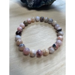 Bracelet Opale rose 7mm