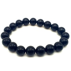 Bracelet Obsidienne Dorée 10mm